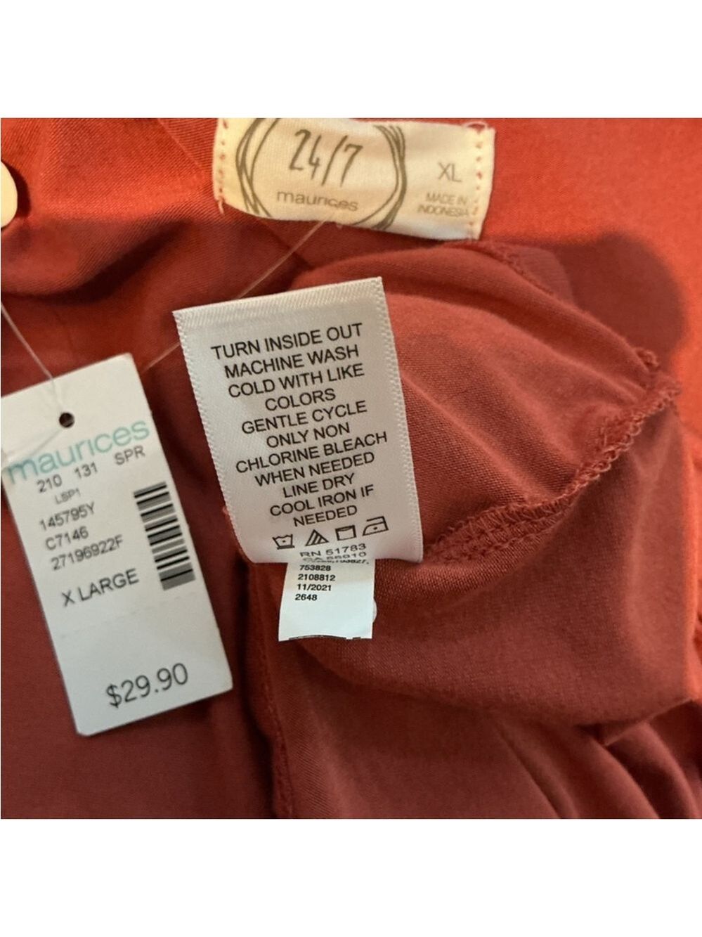 Maurices 24/7 short sleeve v neck babydoll mini dress Woman’s size XL - Picture 11 of 12